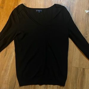 Gap Black VNeck Long Sleeve Sweater